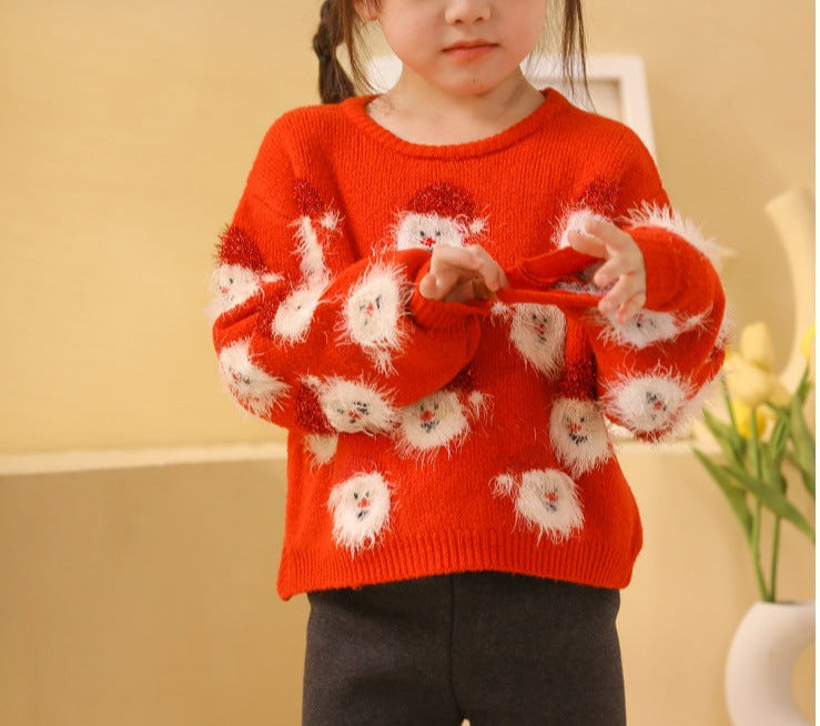 Mini Santa Claus Knitted Pullover