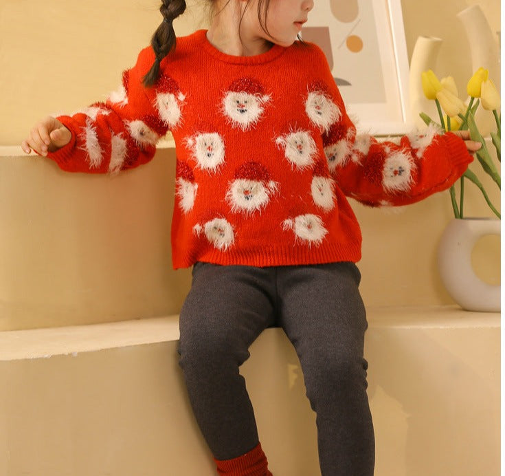 Mini Santa Claus Knitted Pullover