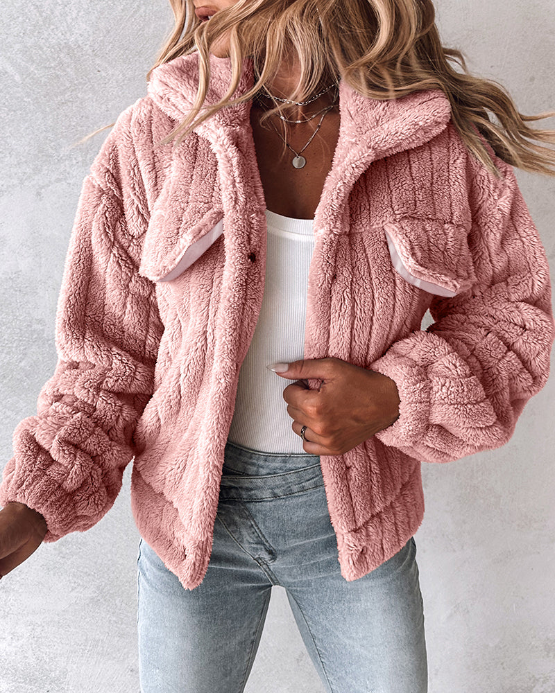 Sequin Patchwork Plush Jacket