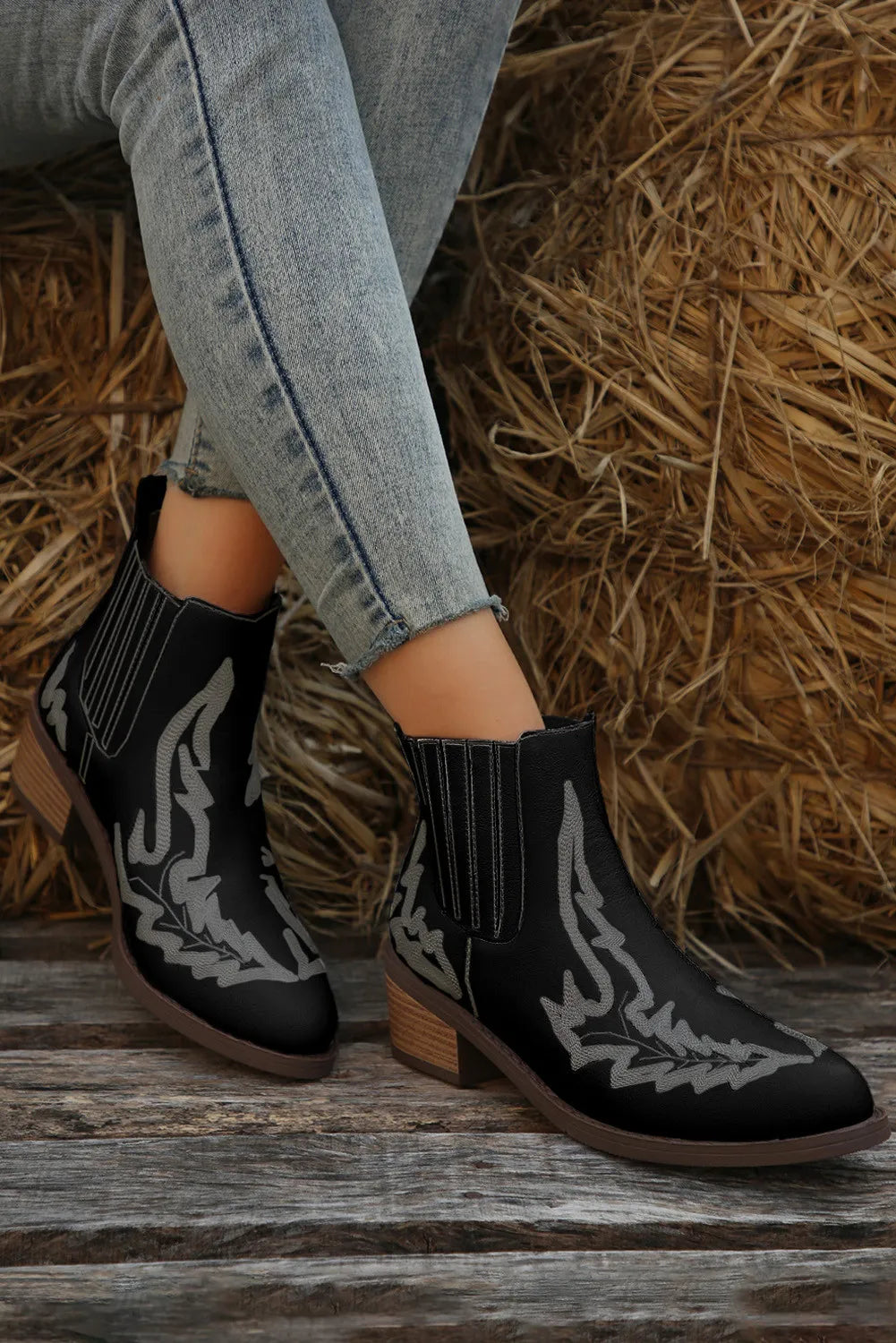 Retro Chunky Heel Ankle Boots