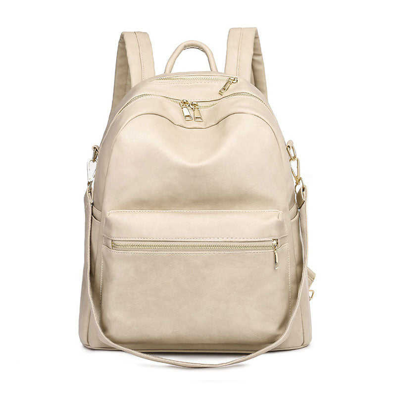 Convertible Vintage Leather Large Backpack