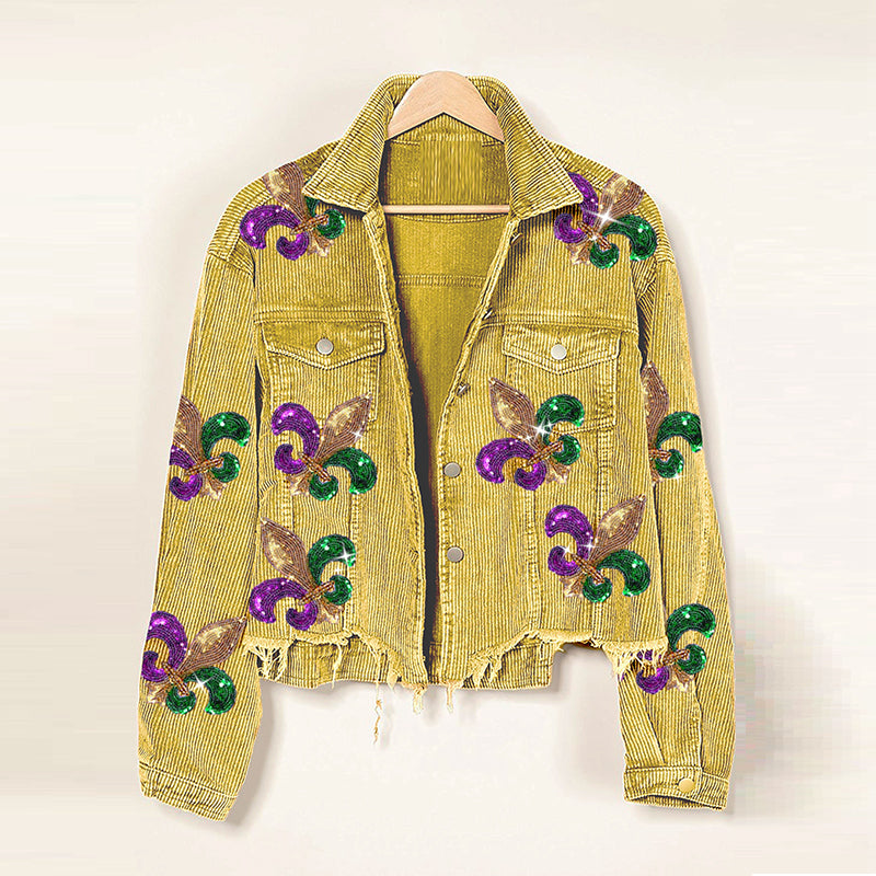 Corduroy Sequin Jacket