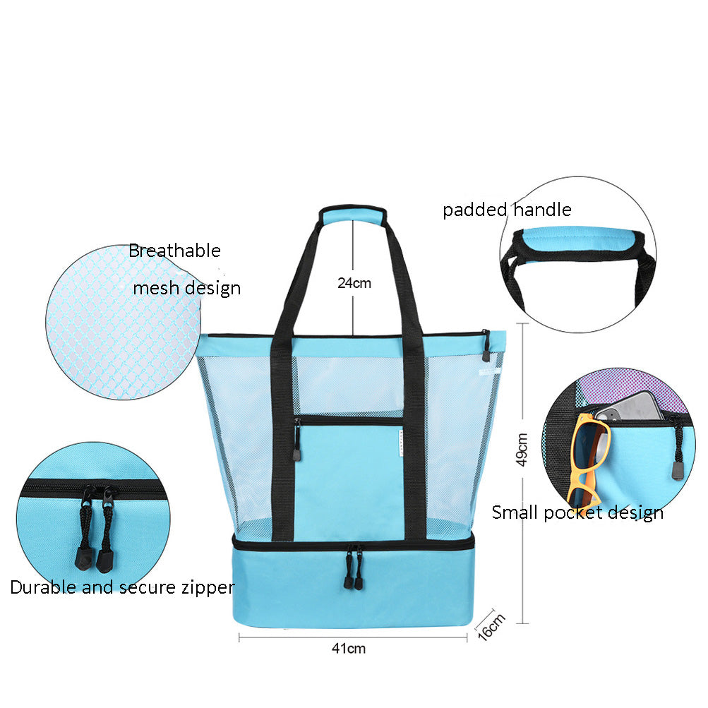 Outdoor Portable Mesh Picnic Beach Bag