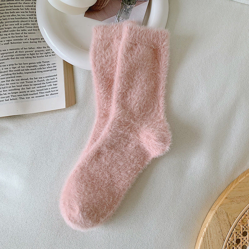 Mink Fur Socks