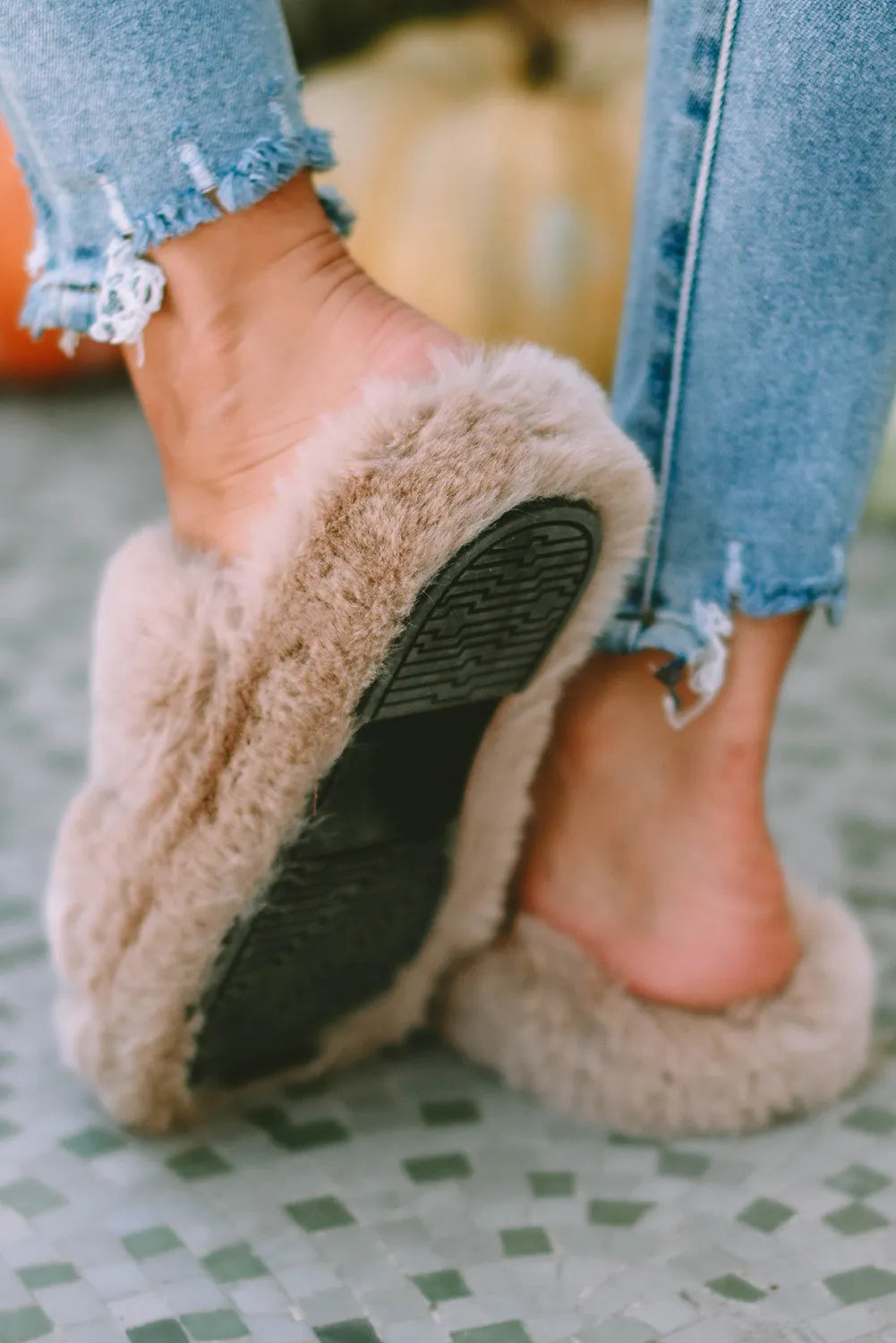 Fluffy Double Band Slippers