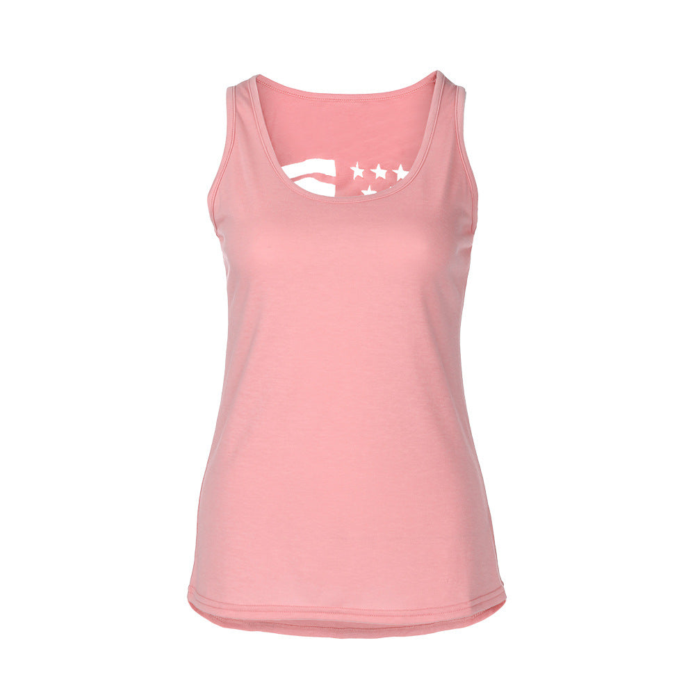 Solid Color Cutout Tank Top