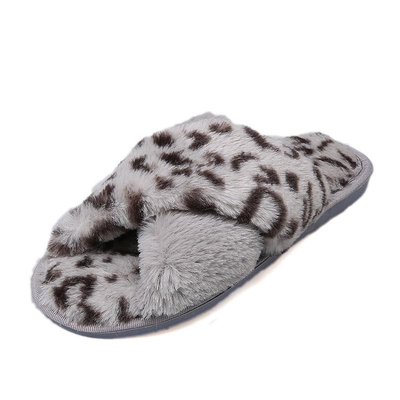 Fluffy Leopard Slippers - KOC