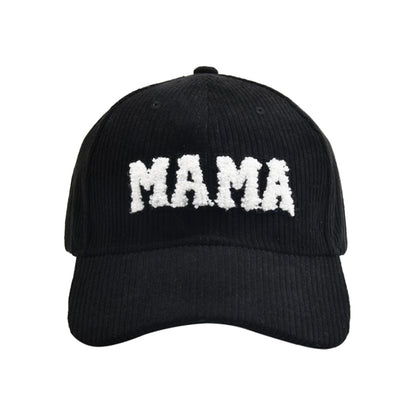 MAMA & MINI Embroidered Corduroy Baseball Cap