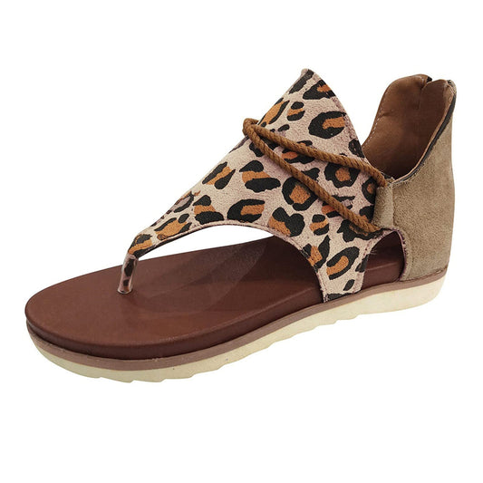 Women's Leopard Lightweight Flat Sandals