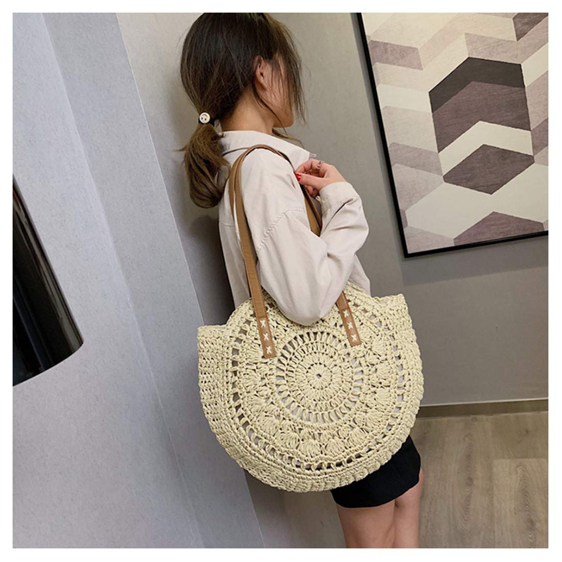 Ladies Straw Beach Bag