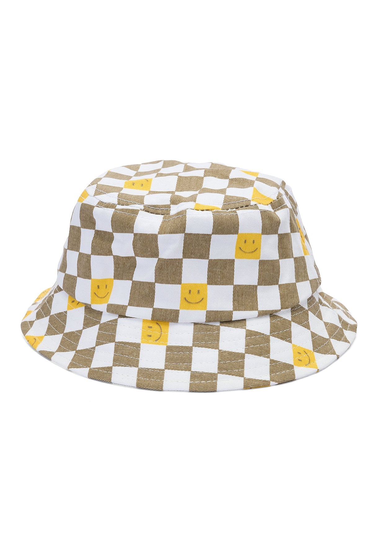 Kids  Smiley Plaid Bucket Hat