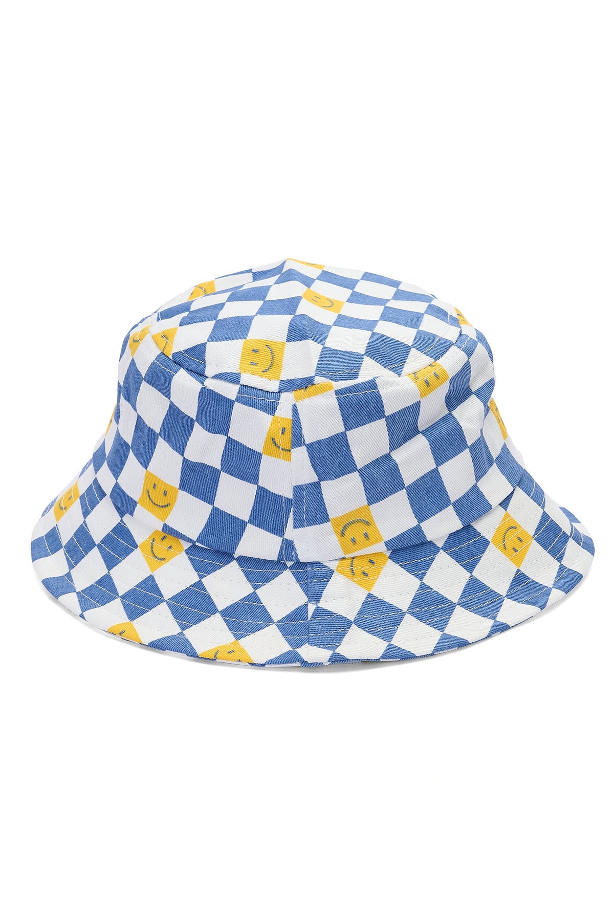 Kids  Smiley Plaid Bucket Hat