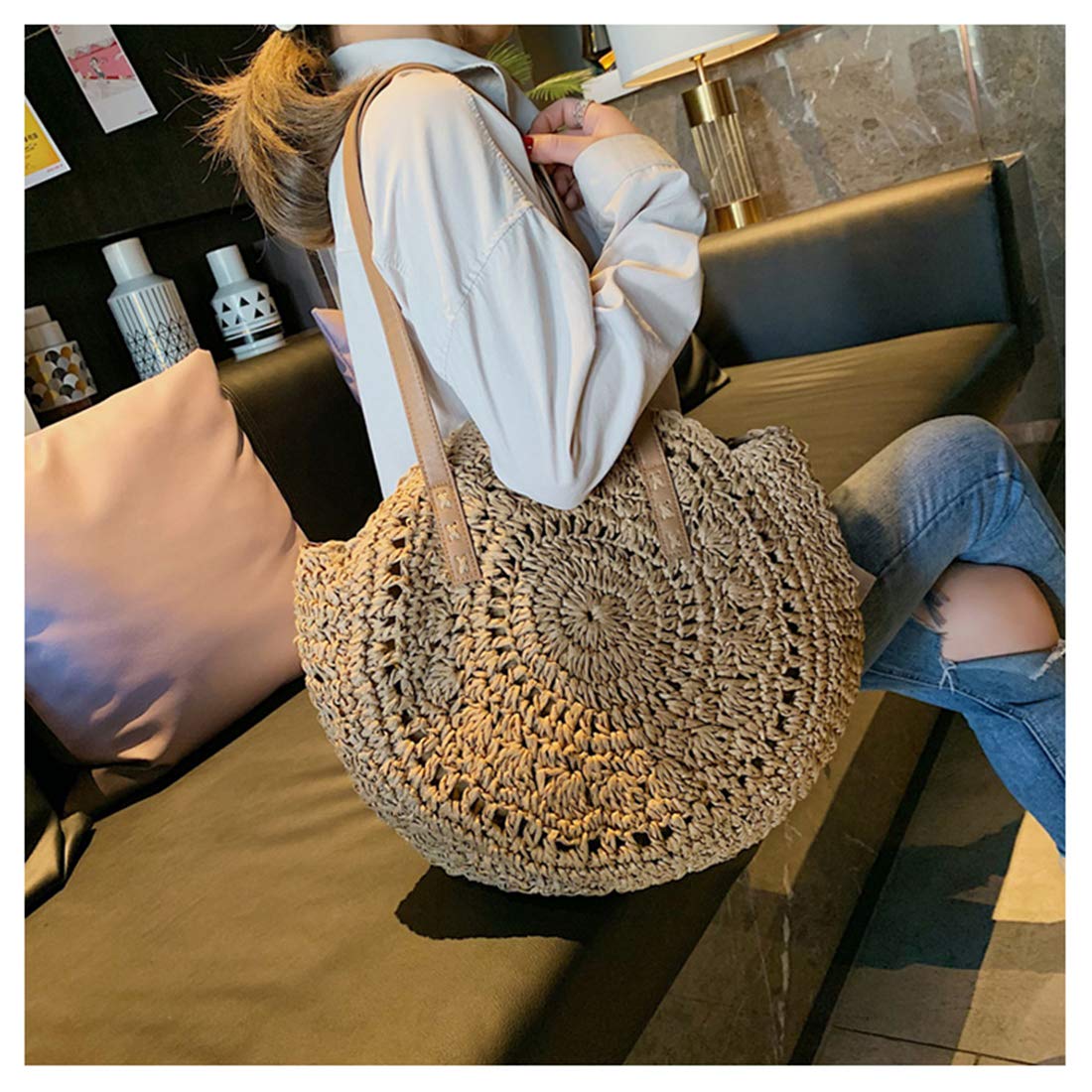 Ladies Straw Beach Bag