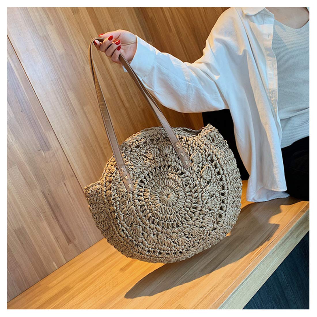 Ladies Straw Beach Bag