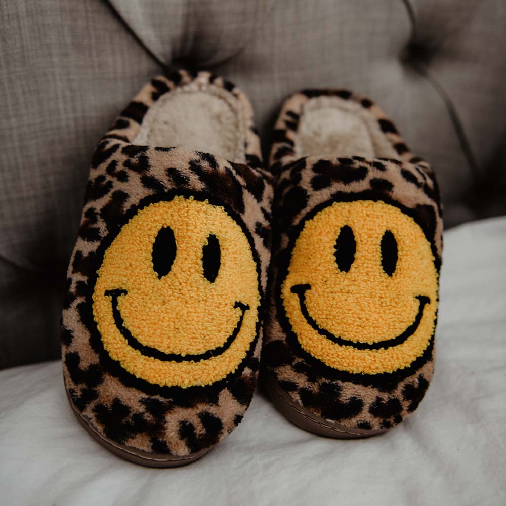 Women's Smiling Face Plush Home Slippers