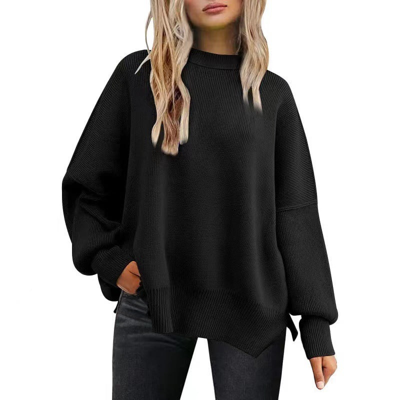 Crew Neck Batwing Sweater