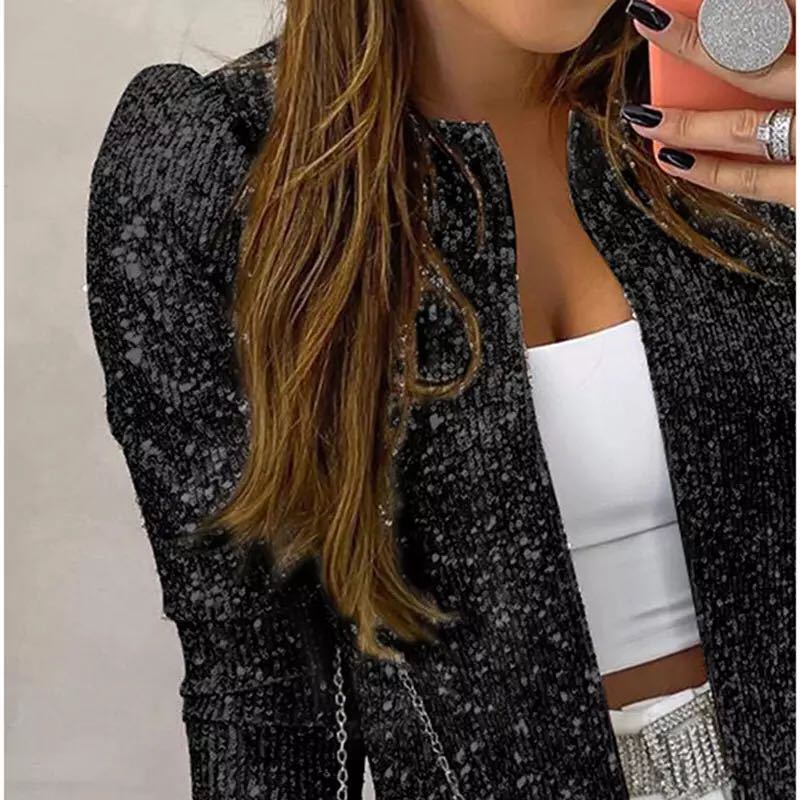 Short Sequin Suit Jacket