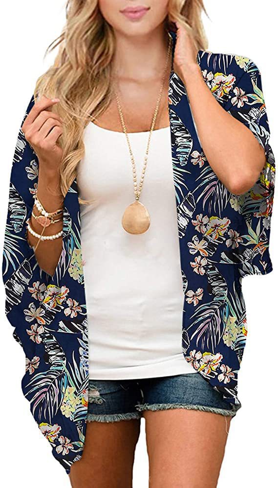 Printed Beach Shawl Blouse