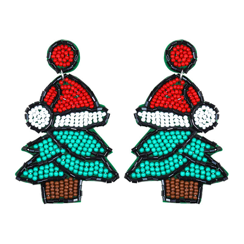 Christmas Handmade Bead Earrings