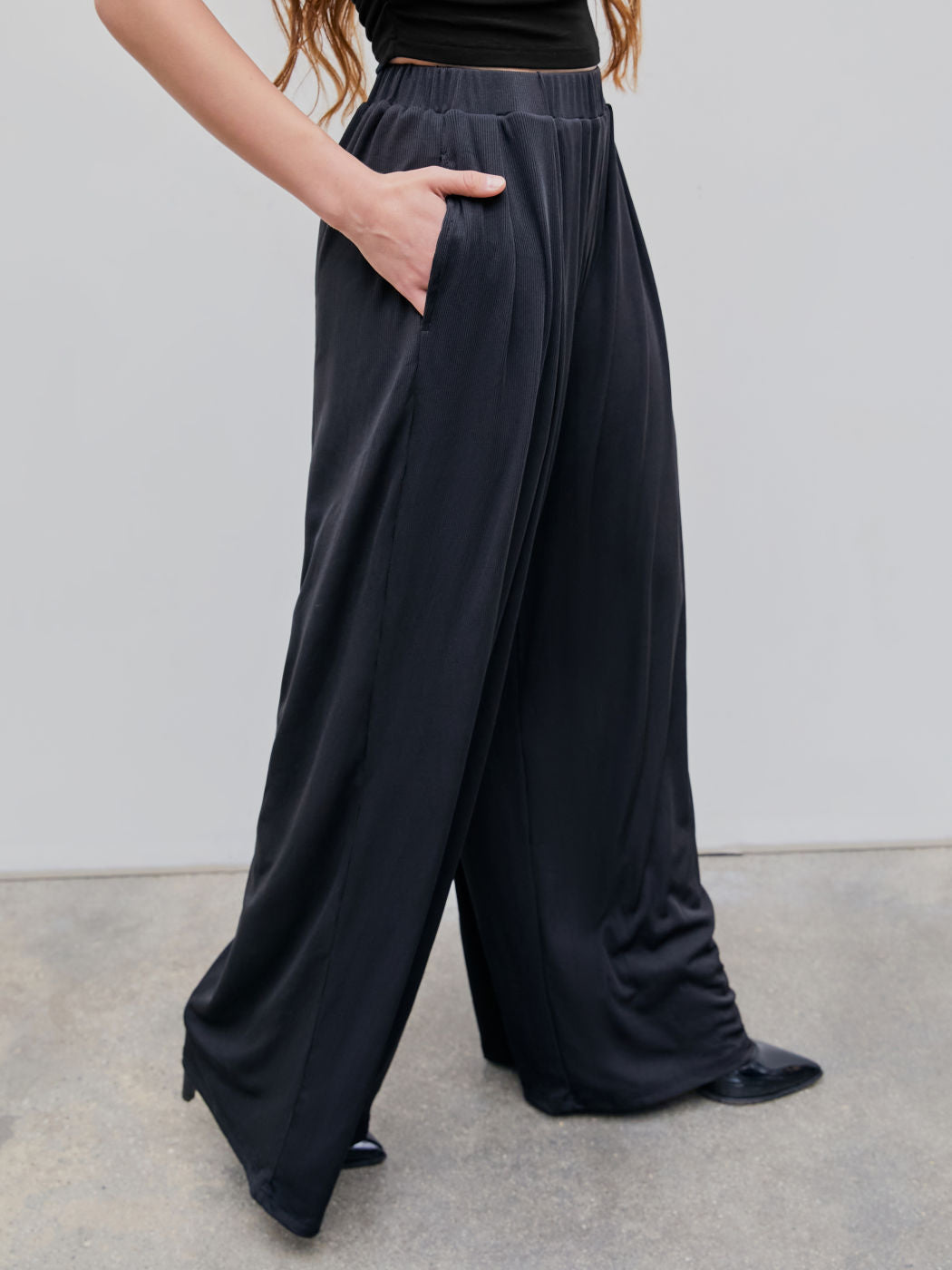 Full Size Stretch Wide Leg Pants