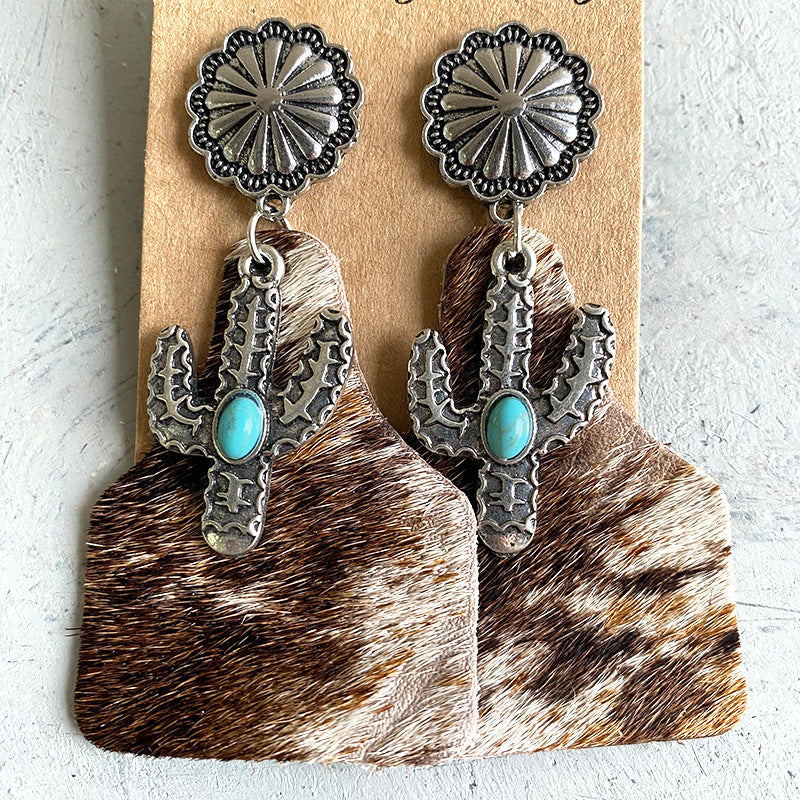 Animal Print Vintage Earrings |3PC