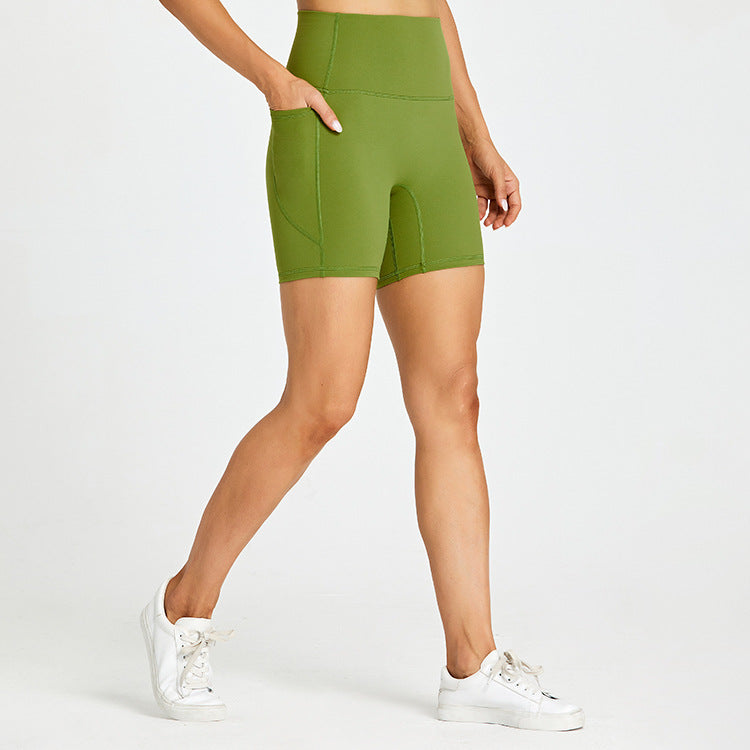 High Rise Elastic Pocket Shorts