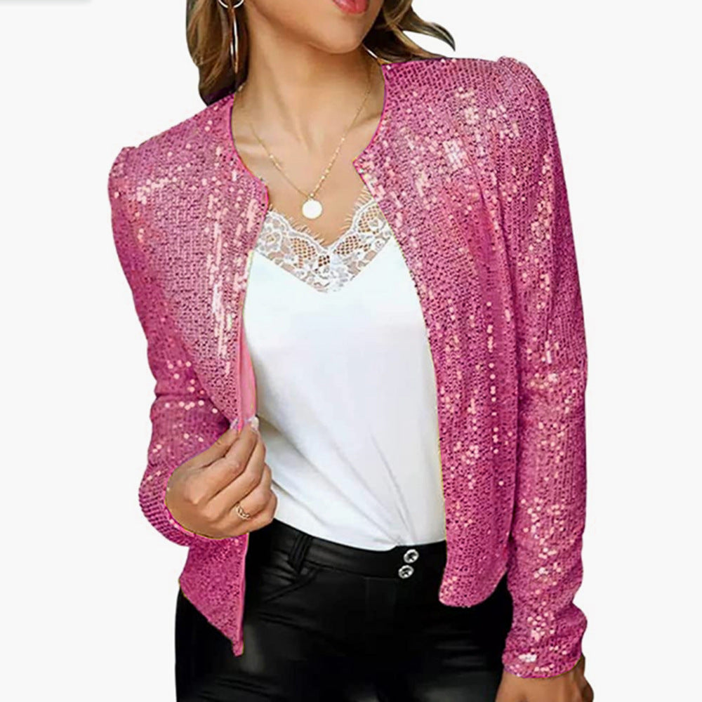 Short Sequin Suit Jacket