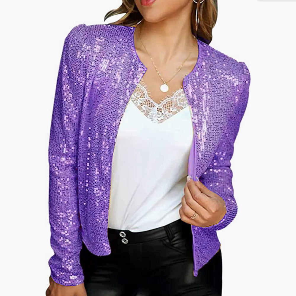 Short Sequin Suit Jacket