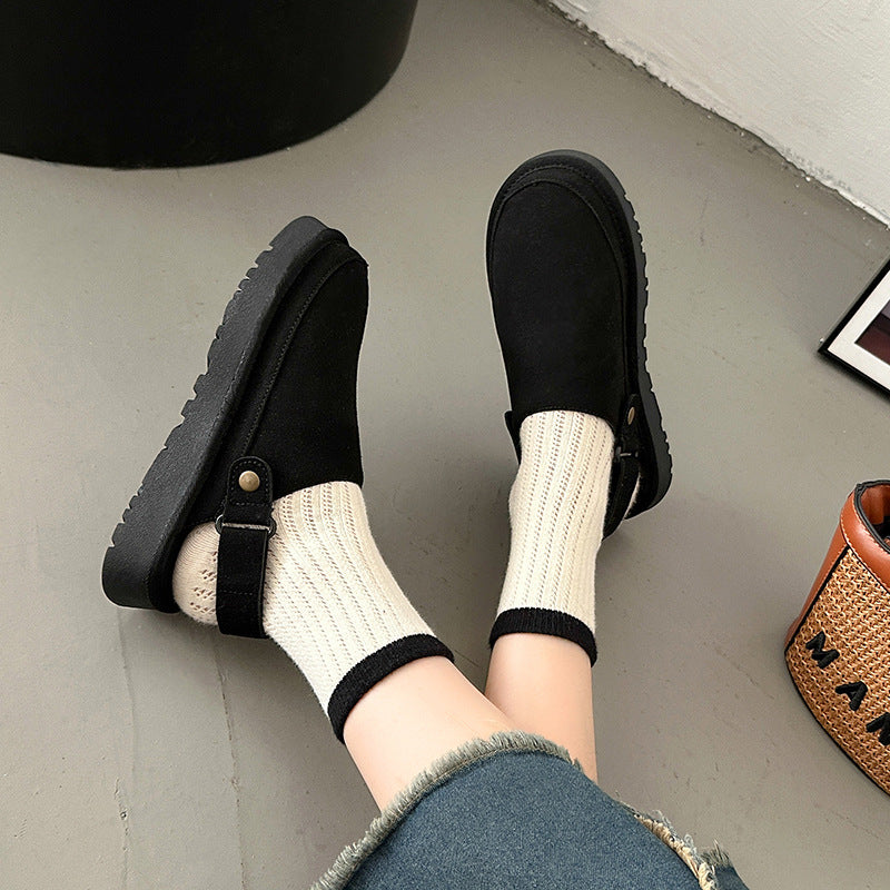 Retro Baotou Half Cutton Slippers