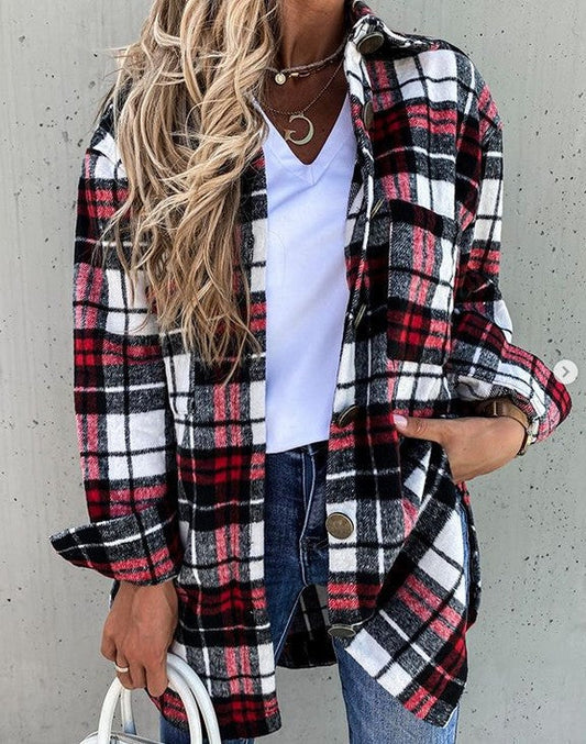 Vintage Plaid Wool Coat