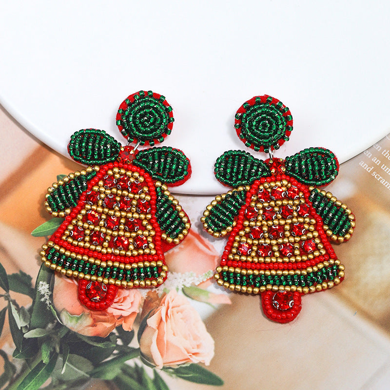 Christmas Handmade Bead Earrings