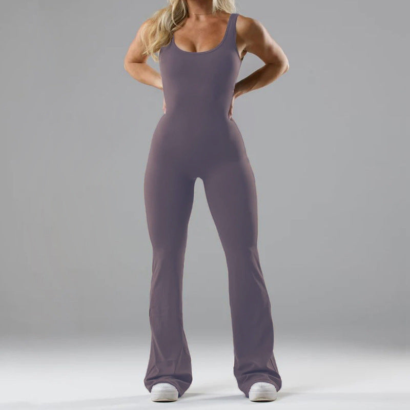 Open Back Yoga Jumpsuit