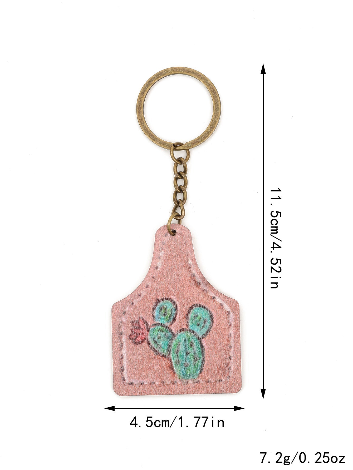 Western Farm Style Wooden Keychain