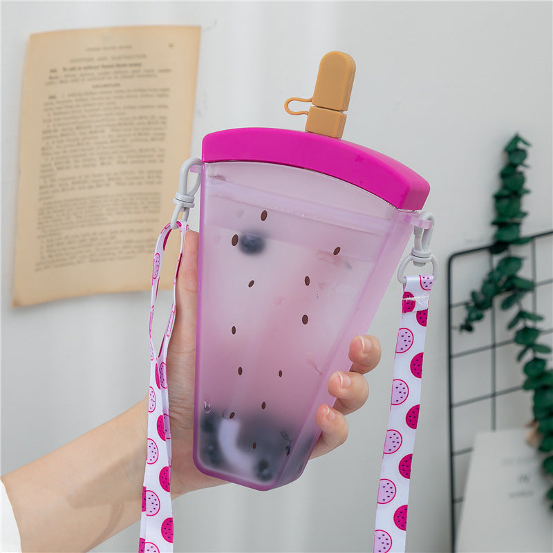 Cute Fruit Popsicle Plastic Cup