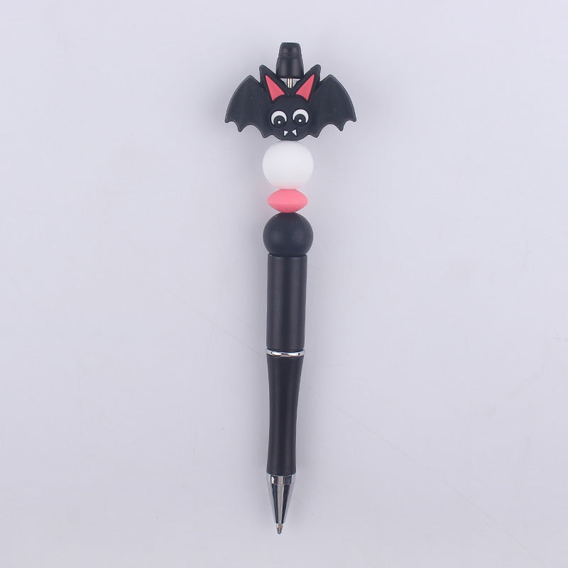 Halloween Pumpkin Spider Silicone Beaded Pen(MOQ:3)