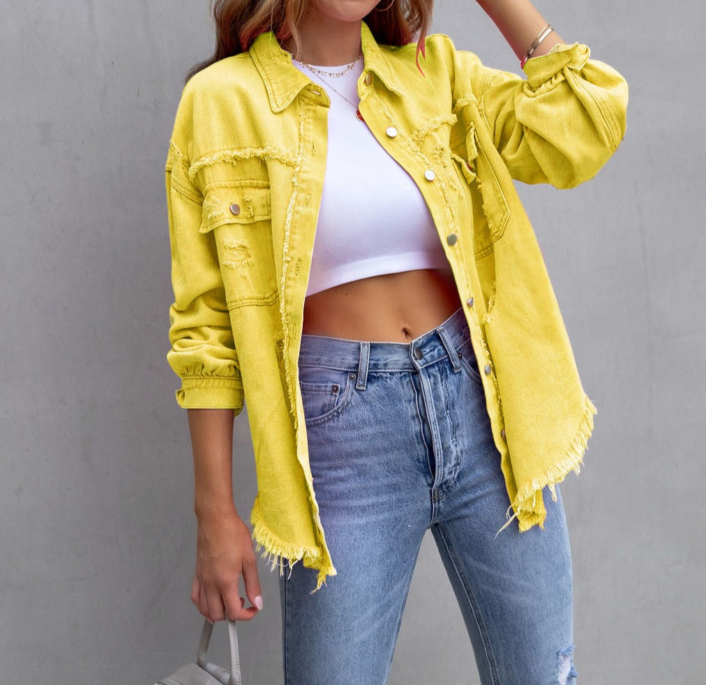 Loose Ripped Denim Jacket