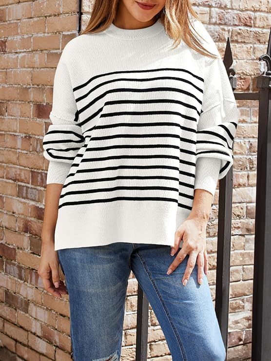 Crew Neck Batwing Sweater