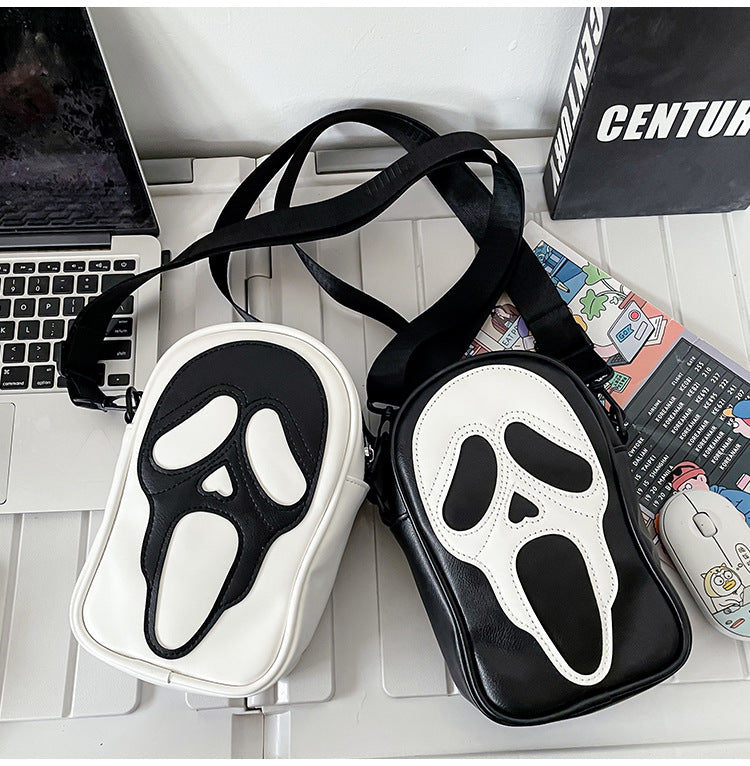 Wacky Ghost Skull Crossbody Bag