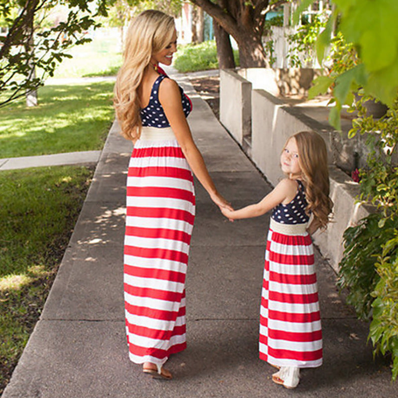 Flag Parent-child Dress