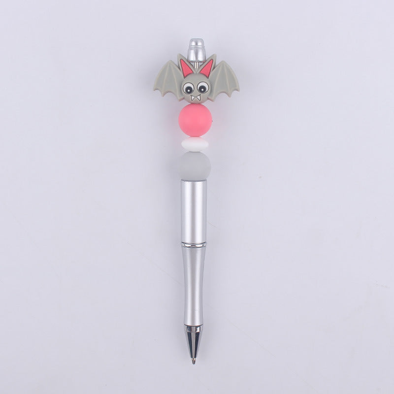 Halloween Pumpkin Spider Silicone Beaded Pen(MOQ:3)