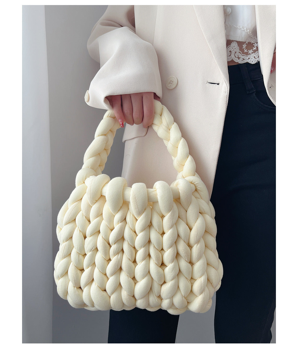 Woven Large Single Shoulder Bag