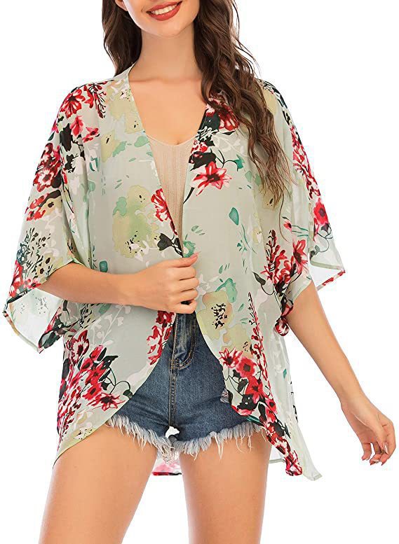 Printed Beach Shawl Blouse