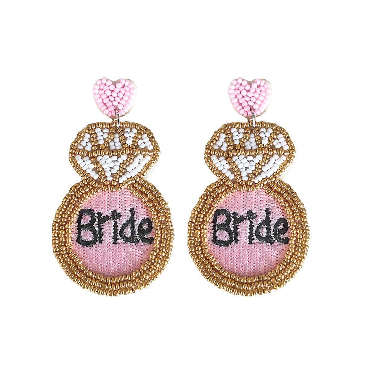 Valentine's Day Rice Bead Braided Earrings(moq:2)