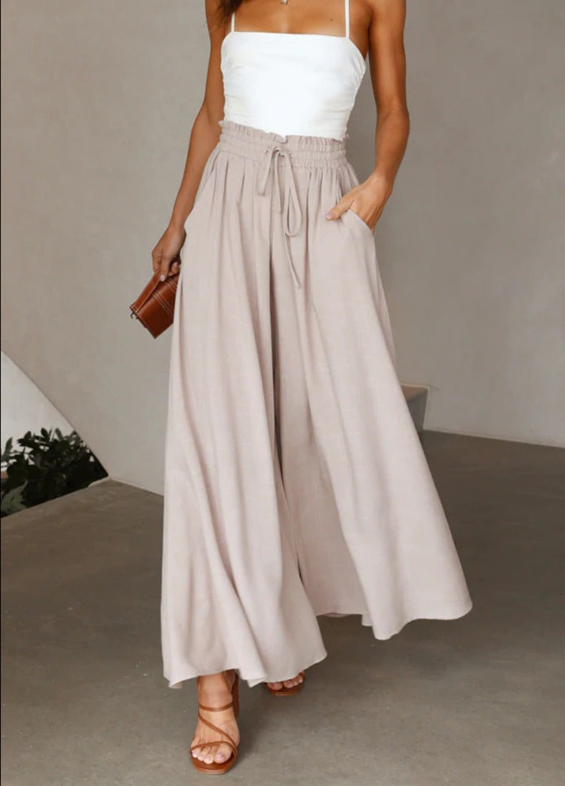 Wide Leg High Waist Trousers