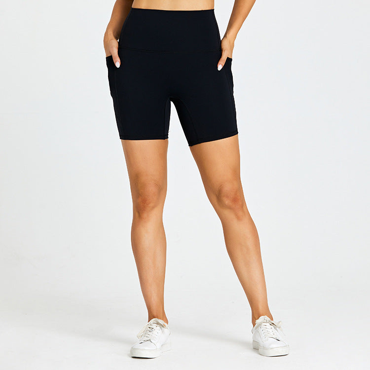 High Rise Elastic Pocket Shorts