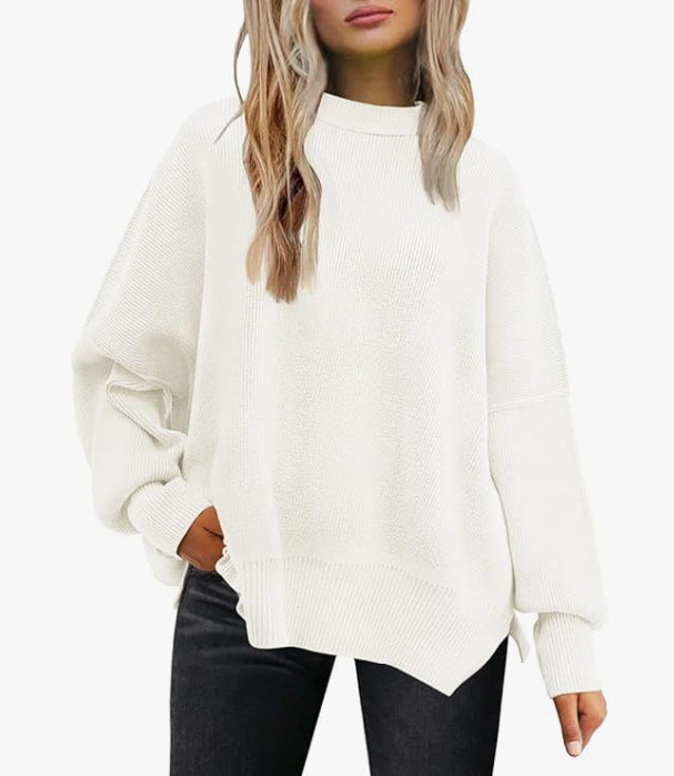 Crew Neck Batwing Sweater