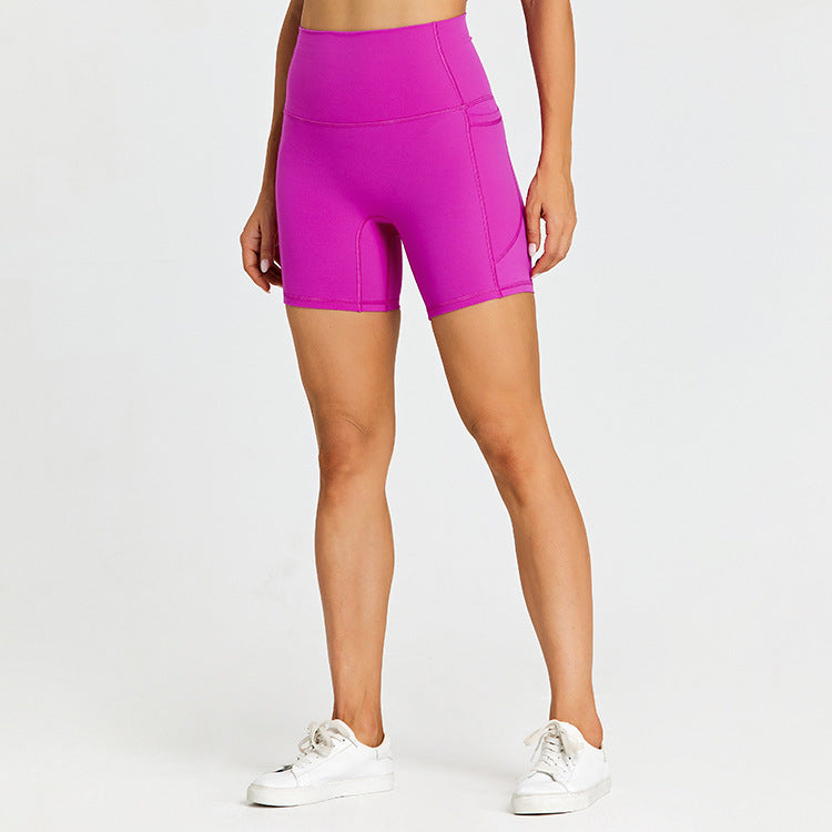 High Rise Elastic Pocket Shorts