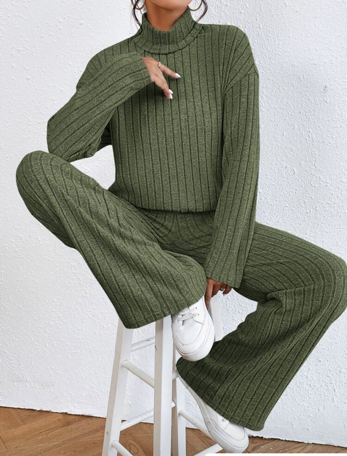 Ribbed Knit Loungewear Set