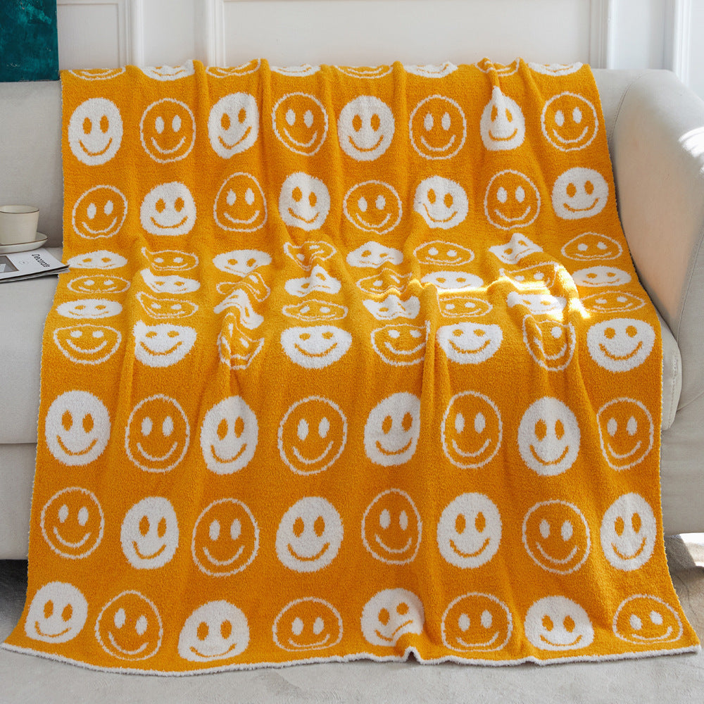 Half-Fleece Smiley Blanket