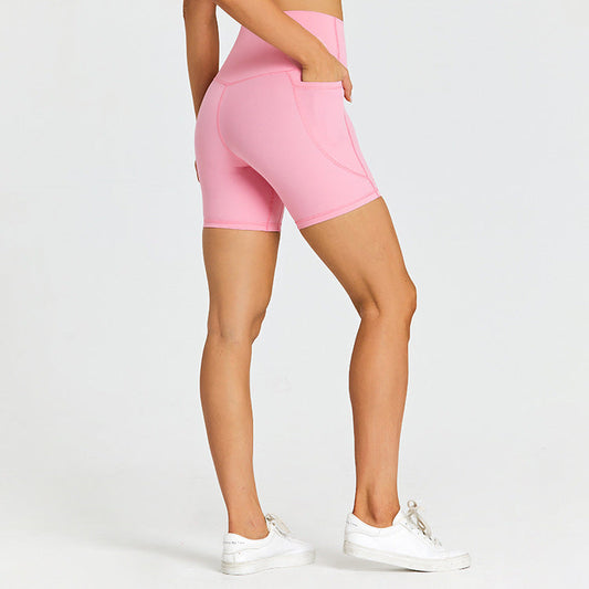 High Rise Elastic Pocket Shorts